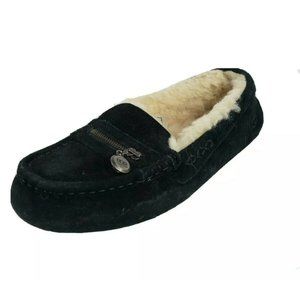 UGG Australia Ansley Black Womens Moccasins Size 6